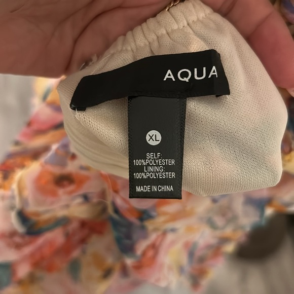 AQUA Ruffled V Neck Mini Dress - Exclusive Sz XL - Picture 9 of 15